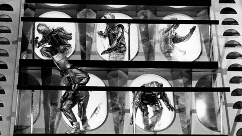 The Cybermen awaken from their cryo-slumber in “The Tomb of the Cybermen.”